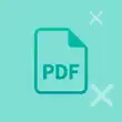 Eine türkisfarbene Fläche mit einem PDF-Icon